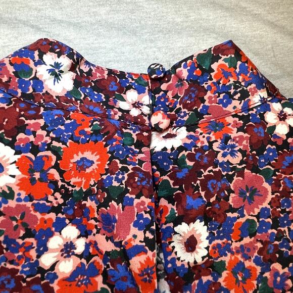 Veronica Beard Luella Dress Floral Silk 8 Ruffle Ruched Long Sleeve Lined - Picture 6 of 13